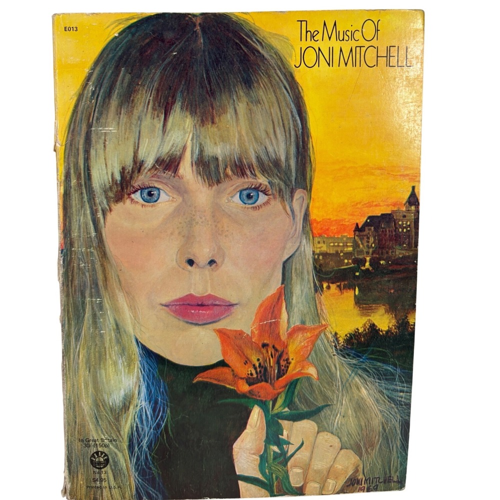 The Music of Joni Mitchell 1969 Sheet Music Songbook Vintage Guitar Piano Lyrics